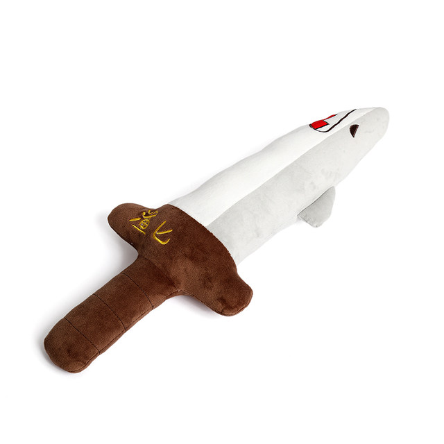 Sand sculpture shark sword plush toy shark arm pillow funny homophonic doll birthday gift boy style hilarious props
