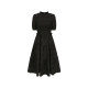 INITIAL25 spring lace collar waist loose short-sleeved doll skirt black dress for women