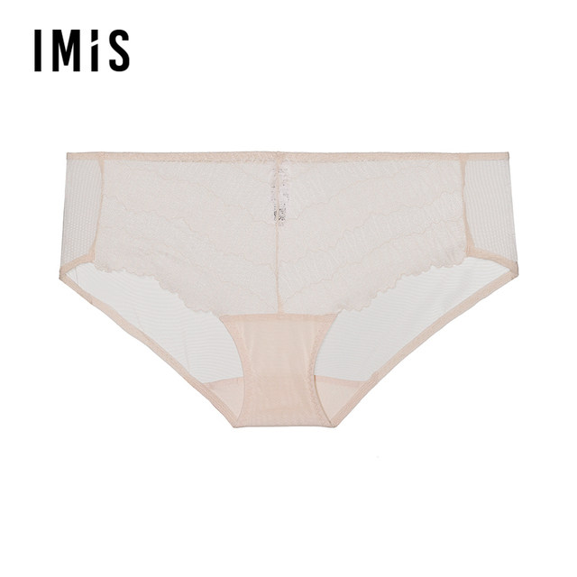 Aimei IMIS underwear Women's Underwear 3A Antibacterial Cramp Natural Cool Lace Low Waist Boxer IM23BSF1