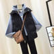 Plel cotton -horse armored female 2023 autumn new women's Korean version of the loose and loose shoulders wearing wild stand -up collar short and winter
