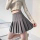 Black half-body pleated skirt for women in summer versatile high waist fat mm large size slim casual jk anti-exposure short skirt for women
