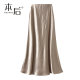 9860 Thin irregular satin fishtail skirt summer women's long skirt new slim and elegant skirt imitates jealous
