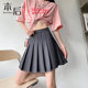 KB-133 Thin pocket elastic waist skirt short skirt summer women's tennis pleated skirt small college style