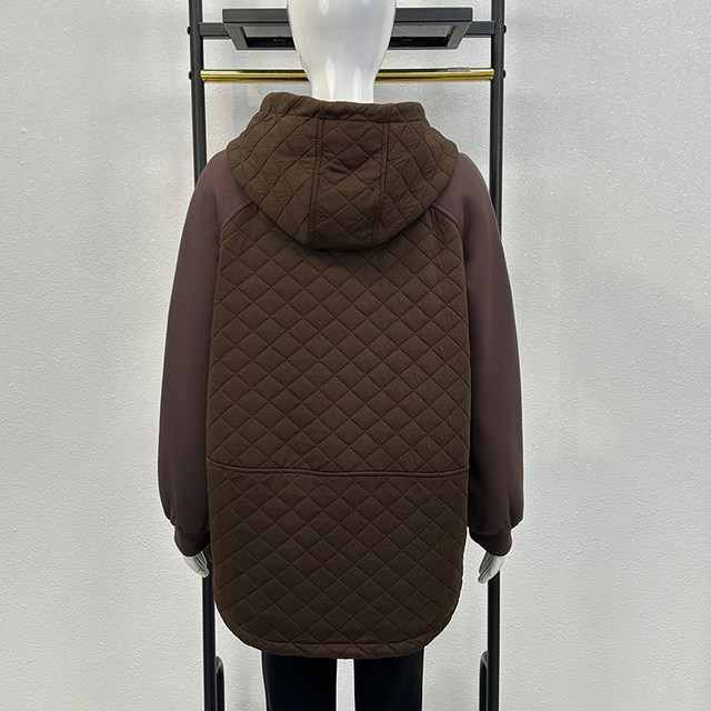 Mom's winter casual cotton jacket 2024 new cotton jacket mid-length middle-aged and elderly women's large-size down cotton jacket
