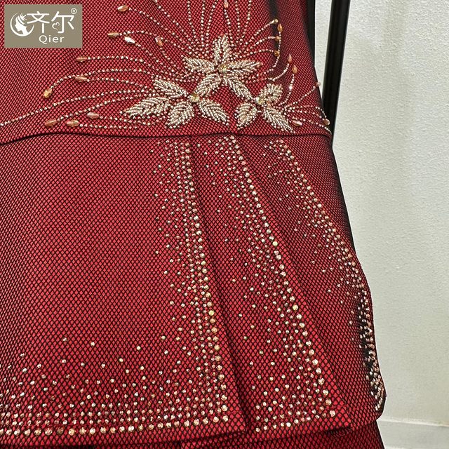 
High-end mother-in-law wedding dress cheongsam young married mother wedding dress small temperament big brand fake two pieces