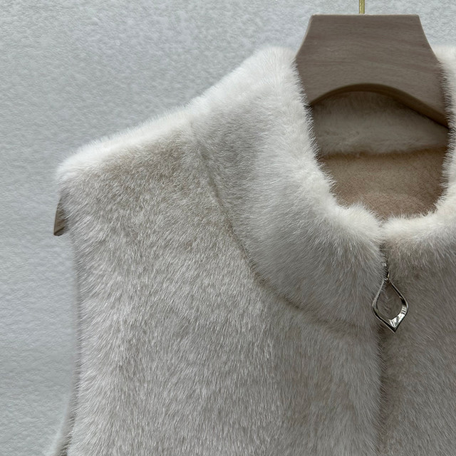 
High-end Haining fur vest for women 2025 winter new stand-up collar fur one-piece coat mink velvet vest vest