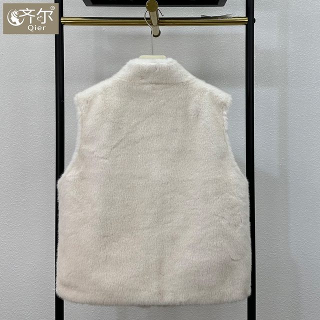 
Leopard print mink velvet vest 2025 autumn and winter versatile slimming coat fashionable mom temperament waistcoat warm