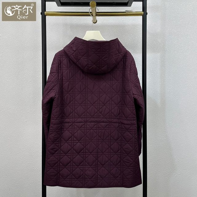 
Brand mother's autumn and winter thin cotton coat, western style large size middle-aged and elderly women's 2025 new noble lady cotton coat