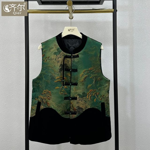 
Add cotton, new Chinese style, retro temperament vest, mother's clothes, middle-aged and elderly women's clothing, mother's autumn and winter new style waistcoat