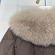 
Haining foreign style goose down jacket for women winter real fox big fur collar 2025 winter new fur splicing thickened coat