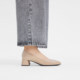 
CHARLES/KEITH autumn and winter women's shoes CK1-61720208 shiny round head shallow mouth thick heel commuting single shoes for women