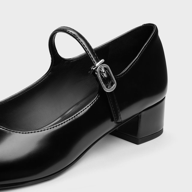 
CHARLES/KEITH Autumn and Winter Women's Shoes CK1-60580298 Bow Mary Jane Shoes Thick Heel Single Shoes Women