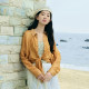 
PIT solid color thin breathable sunscreen cardigan long-sleeved shirt for women 2025 summer lapel hem knotted shirt top