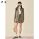 PIT retro a-line short skirt high waist slim pleated skirt for women 2024 autumn clothes new small person high skirt
