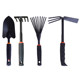 Gardening tool set of four, home digging shovel, flower planting tool, flower growing succulent tool, vegetable gardening hoe, rake