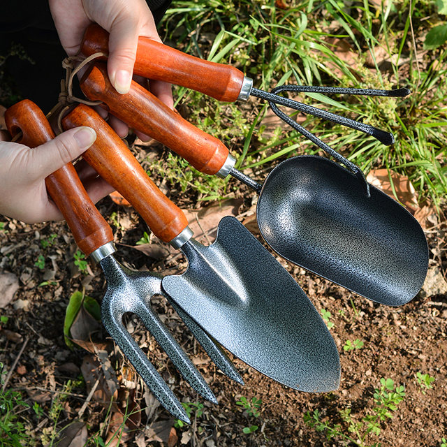 Shovel for growing vegetables, planting flowers, soil loosening, potting tools, household outdoor gardening set, weeding, digging, shovel, shovel, strong steel