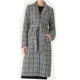 European and American classic plaid mid-length lace-up slim and fashionable casual OL windbreaker foreign trade original single women's clothing spring and autumn new style
