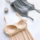 Thin women's chest pad vest without wear bra cup integrated yoga base and adjustable suspender underwear