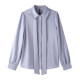 
CHICBLISS Satin Blue Shirt Women's Long Sleeve Temperament Commuter Bow Streamer Shirt Women's Teacher Interview