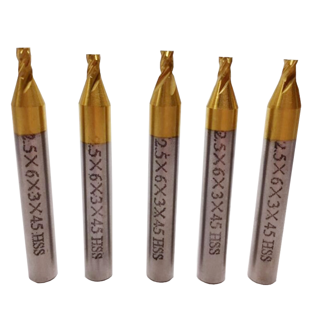 Vertical key machine accessories with key machine drill bit with key machine milling cutter titanium coating 1.0/1.5/2.0/3