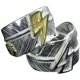 Ivala Laoshima see Taro Washimi Pure silver 18K gold lightning solarin feather ring men and women all silver models
