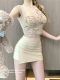 Hot girl slit skirt women summer high waist tight skirt small sexy irregular hip sports skirt