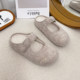 Maillard's fur bag-toe half-slippers for women wearing 2025 new autumn and winter autumn and winter lazier shoes