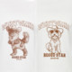 Vero Moda cute pet party T-shirt 2025 summer new cotton top cat and dog print front shoulder short sleeve playful