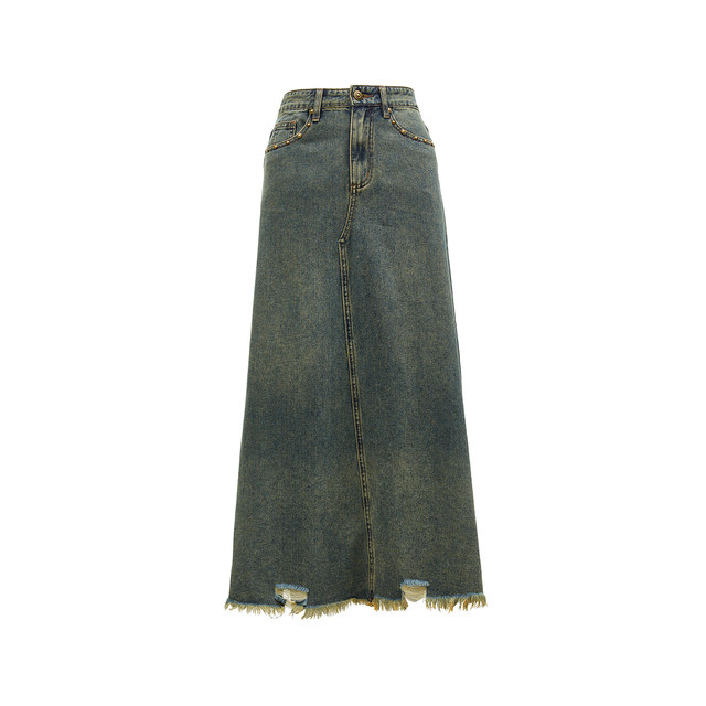 Vero Moda skirt for women 24 autumn new A version rivet breasted wash retro commuter 324337029