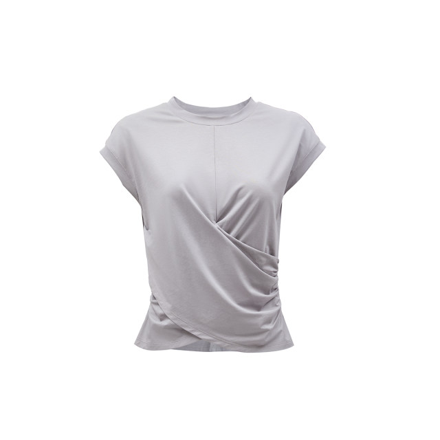 Vero Moda T-shirt 24 autumn new style waist-closed round neck pleated shoulder-fall sleeveless top simple 324301024