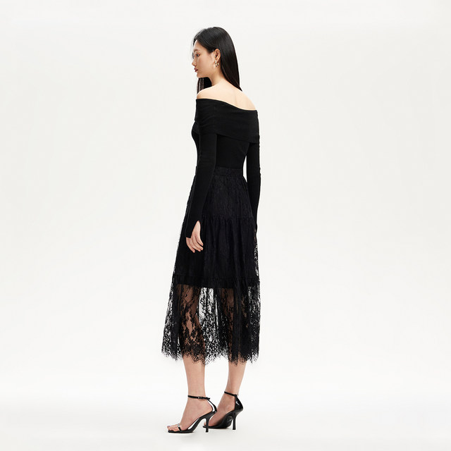 Vero Moda skirt 2025 summer new lace multi-layer splicing A-version long skirt 325116029