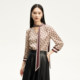 Vero Moda shirt 24 autumn new V-neck and quarter-sleeved letter print loose ribbon 324331037
