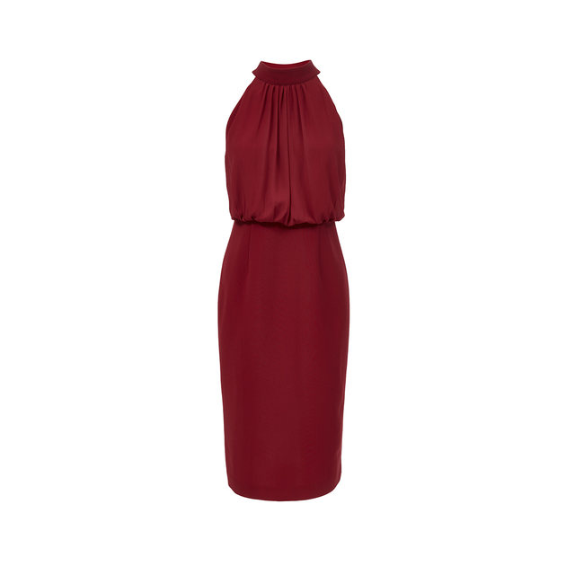 Vero Moda Dress 25 Summer New Style Light Men's Halves Neck Lace-up Pleated Chiffon Spliced ​​Banquet Dress