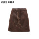 Vero Moda skirt 2024 autumn new Maillard A-line fashion high-waist short skirt for women's temperament and casual