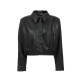 Vero Moda Jacket 2025 Summer New Lapel Short Thin Shoulder Pad Pu Jacket Temperament 325117004