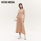 Vero Moda Dress 2024 autumn new V-neck long-sleeved waist-hugging slim long skirt elegant and versatile