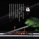 Longquan Guyue Sword Shop one-piece long patterned steel Han sword Tang sword ebony plum blossom sword traditional unedged sword
