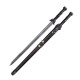 Longquan Guyue Sword Shop one-piece long patterned steel Han sword Tang sword ebony plum blossom sword traditional unedged sword