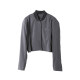 T53 can be equipped with vertical stripes European and American style leisure commute, thin short loose pilot suits suits
