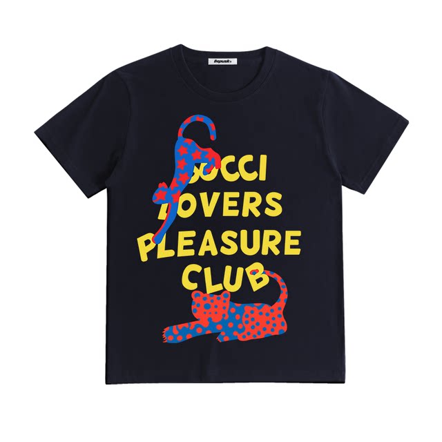 Summer new styles for men and women same-sex printed letters tigress pattern casual short-sleeved T-shirt trendy couple loose
