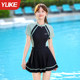 Women's 2025 new one-piece high-end girl with slightly fat meat concealed swimming pool special hot spring swimsuit
