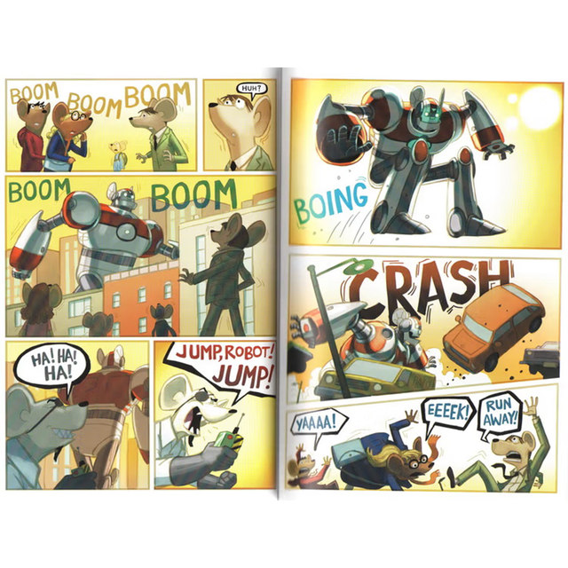 English Original Ricky Ricotta's Mighty Robot Mighty Robot 9 Volumes of Underwear Superman Captain Dav PilKey Full Color Children's Bridge Novel Book Primary School English Reading