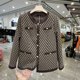 Fashionable mom wear small fragrant style short jacket 2025 autumn new style foreign style noble tops for middle-aged and elderly people