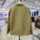 Fashionable mother-wearing lapel diamond coat 2025 spring and autumn new loose and versatile retro buttoned middle-aged and elderly tops
