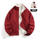 Wassup erika dopamine couple wore jackets on both sides, men and women autumn Japanese pink tops standing collar
