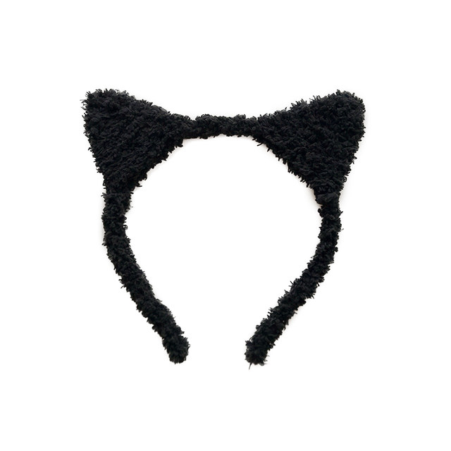Korean hair jewelry cute cat hair hoop fluff sweet cat ears hair accessories wash face mask beam hair
