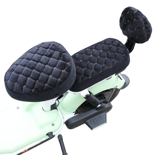 Electric car seat set electric bicycle cushion cushion battery car sleeve plus velvet thick soft and comfortable four seasons universal
