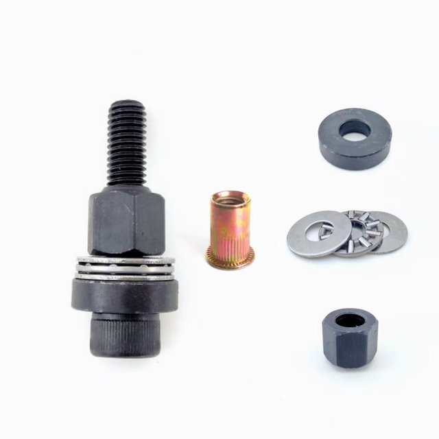 Blind rivet nut simple tool household car license plate iron sheet manual female head flat head blind rivet nut rivet