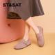 Saturday 100-match flat-soled comfortable trendy Birkenstock shoes for women in 2025 new one-legged retro casual shoes