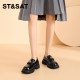 Saturday camellia round toe versatile one-legged loafers 2025 spring new thick sole high-rise fashionable single shoes for women
